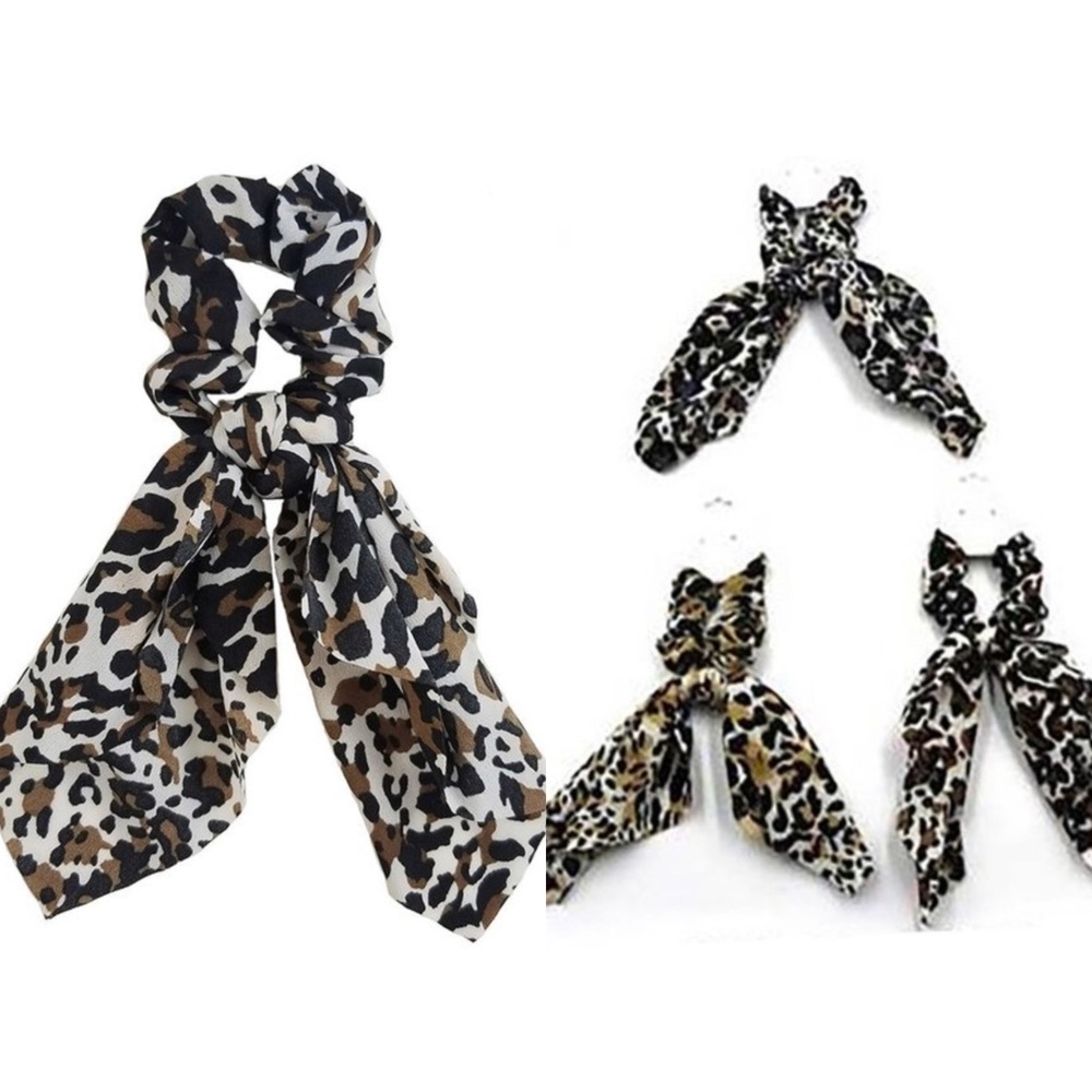 Leopard Animal Cheetah Print Hair Tie Ribbon